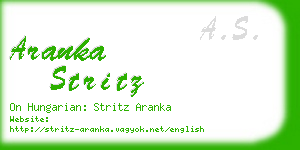 aranka stritz business card